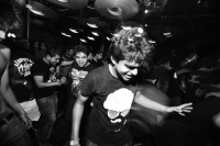 Our photographer got caught in the moshpit        But he's cool. However, the mosh is not known to spare hipsters. Note the missing moustache on the t-shirt image.<br/><span class='courtesyName'> Photo Courtesy - Kuntal Mukherjee  </span> 